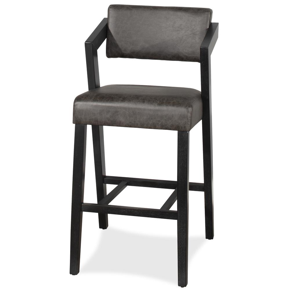 Snyder Non-Swivel Bar Height Stool, Blackwash. Picture 9
