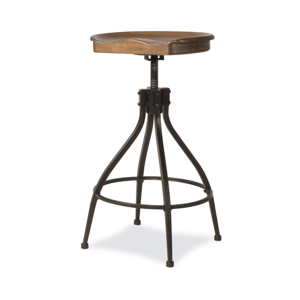 Worland Adjustable Swivel Backless Stool. Picture 1