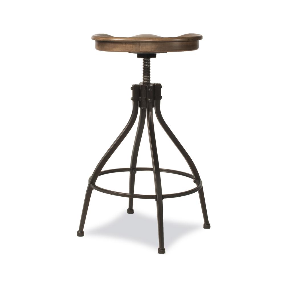 Worland Adjustable Swivel Backless Stool. Picture 6