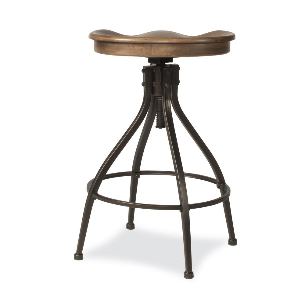 Worland Adjustable Swivel Backless Stool. Picture 7