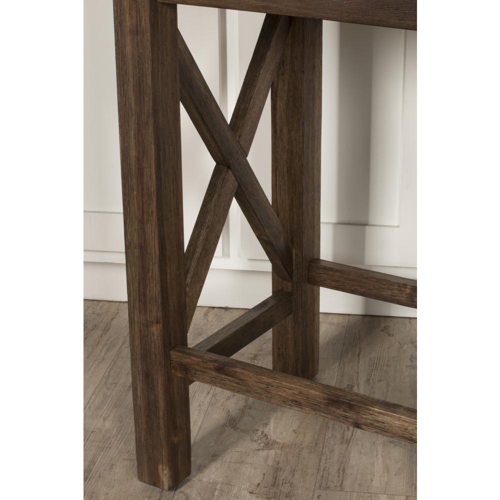 Willow Bend Non-Swivel Counter Height Stool, Set of 2, Antique Brown Walnut. Picture 5