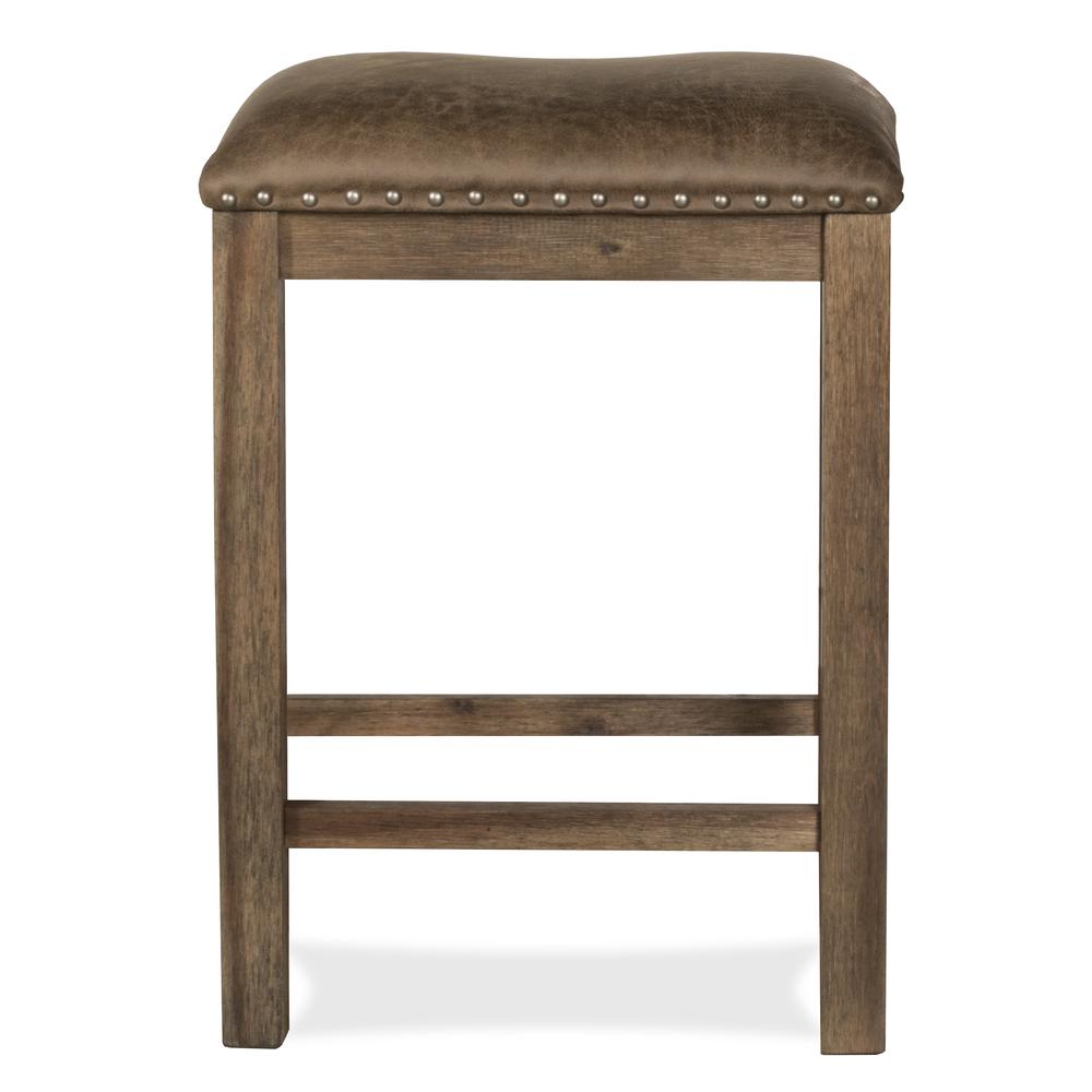 Willow Bend Non-Swivel Counter Height Stool, Set of 2, Antique Brown Walnut. Picture 10