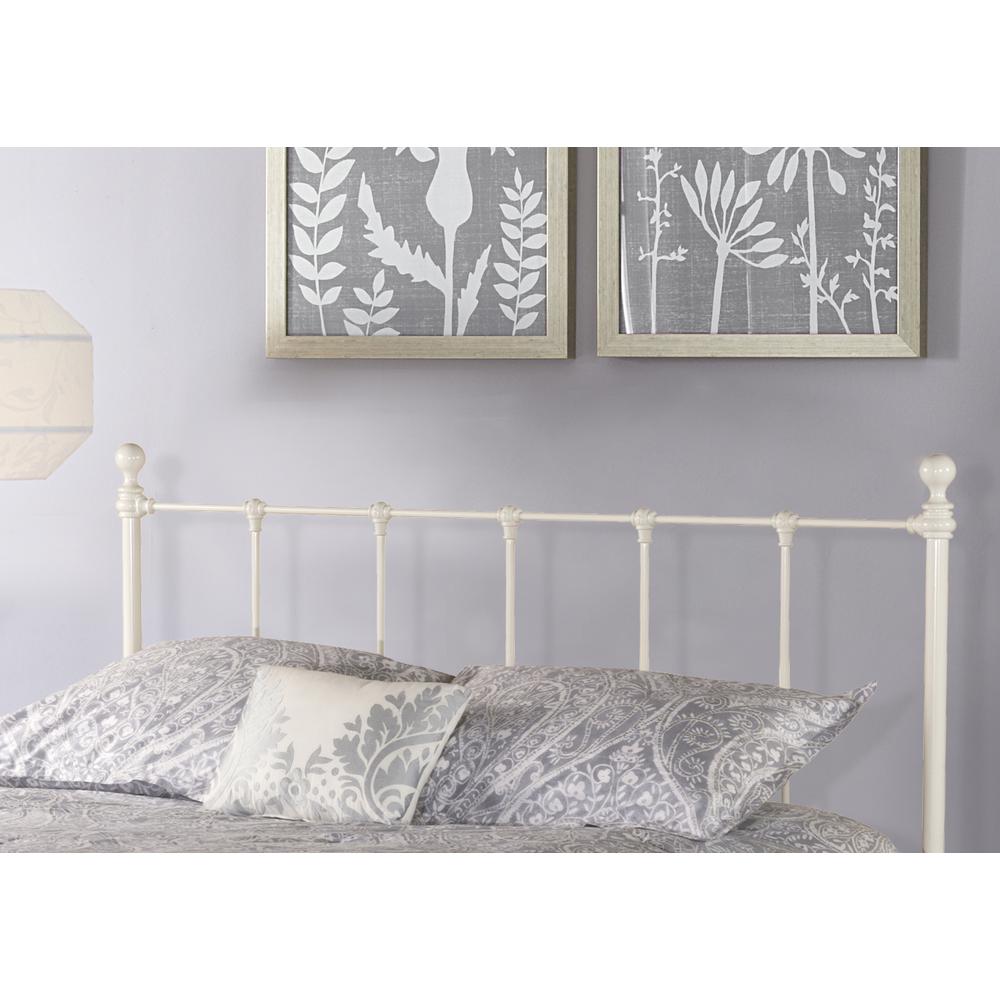 Molly Queen Metal Headboard, White. Picture 2