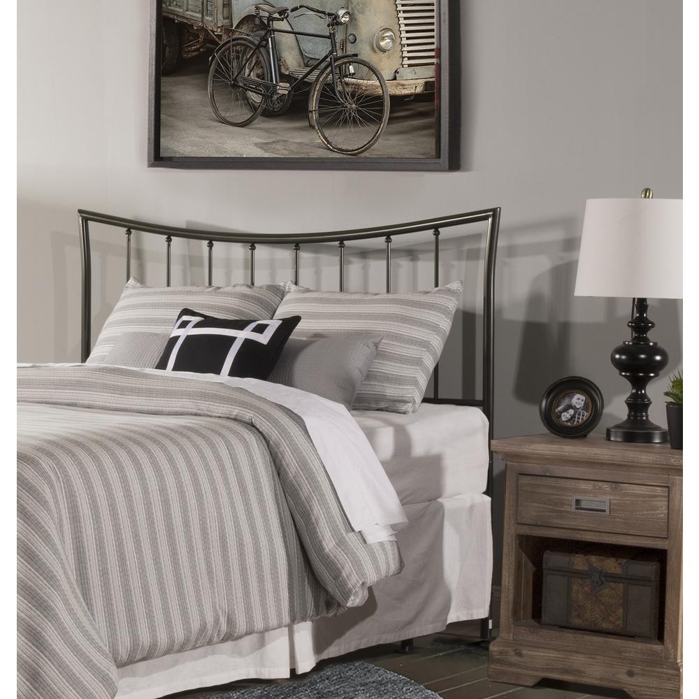 Edgewood King Metal Headboard with Frame, Magnesium Pewter. Picture 2