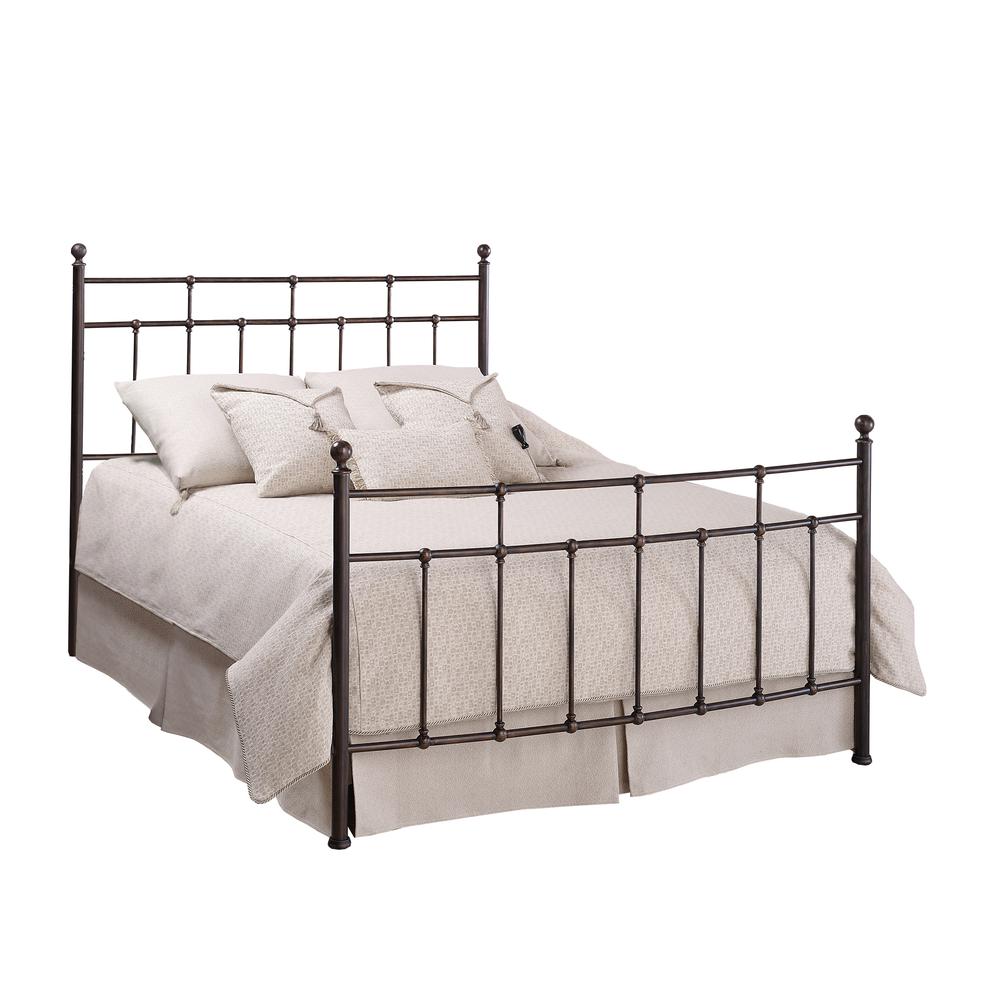 Providence King Metal Bed, Antique Bronze. Picture 1