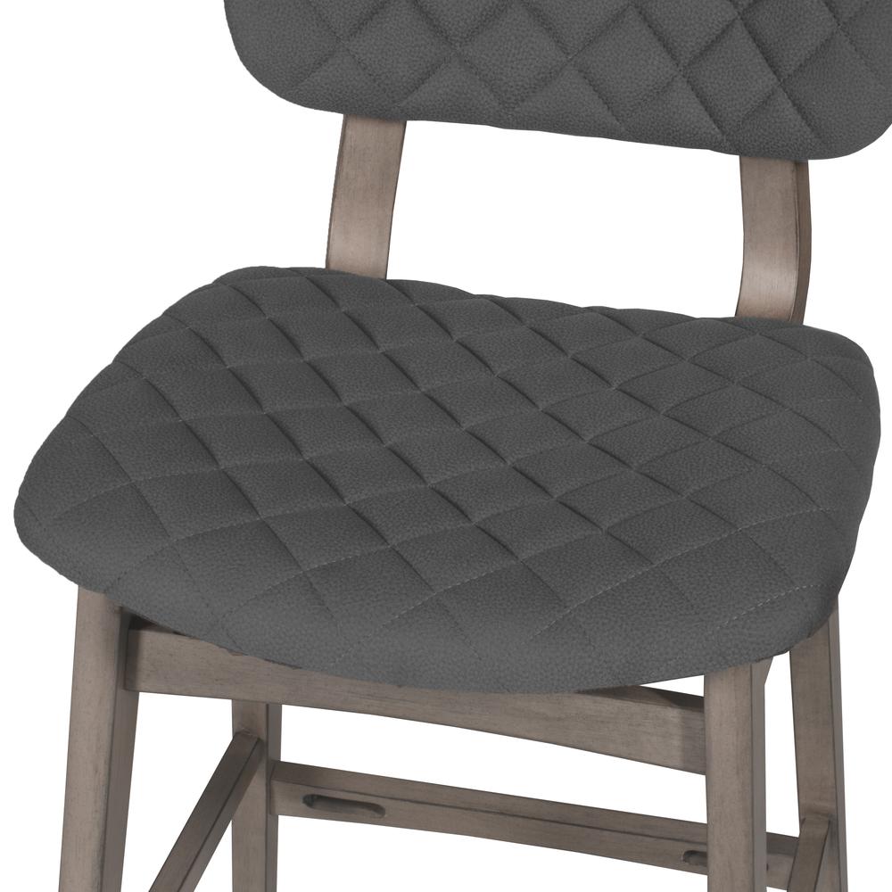 Alden Bay Modern Diamond Stitch Upholstered Counter Height Stool, Weathered Gray. Picture 8