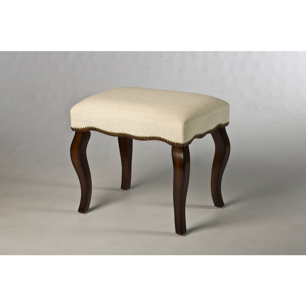 Hamilton Backless Vanity Stool with Nail Head Trim. Picture 2