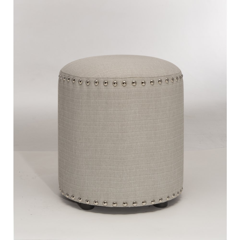 Laura Backless Vanity Stool - Gray Fabric. Picture 2