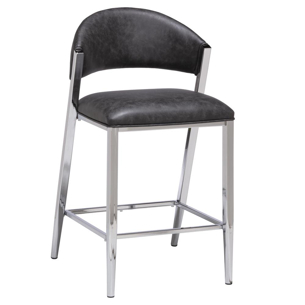 Moli Counter Height Stool, Chrome. Picture 3