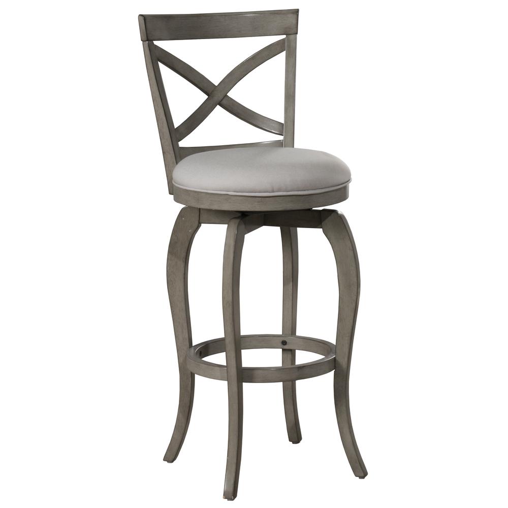 Ellendale Swivel Bar Height Stool, Aged Gray. Picture 1