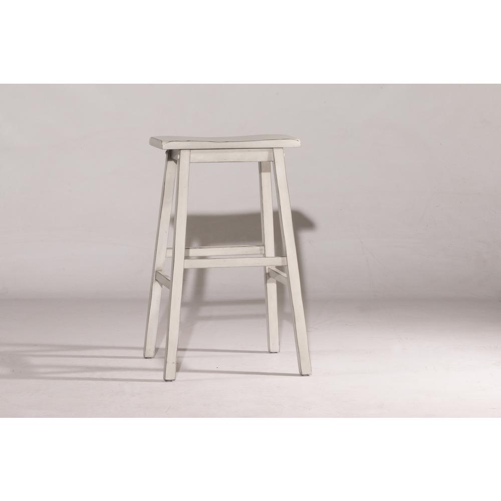 Moreno Non-Swivel Backless Counter Height Stool - Sea White Wood Finish. Picture 3
