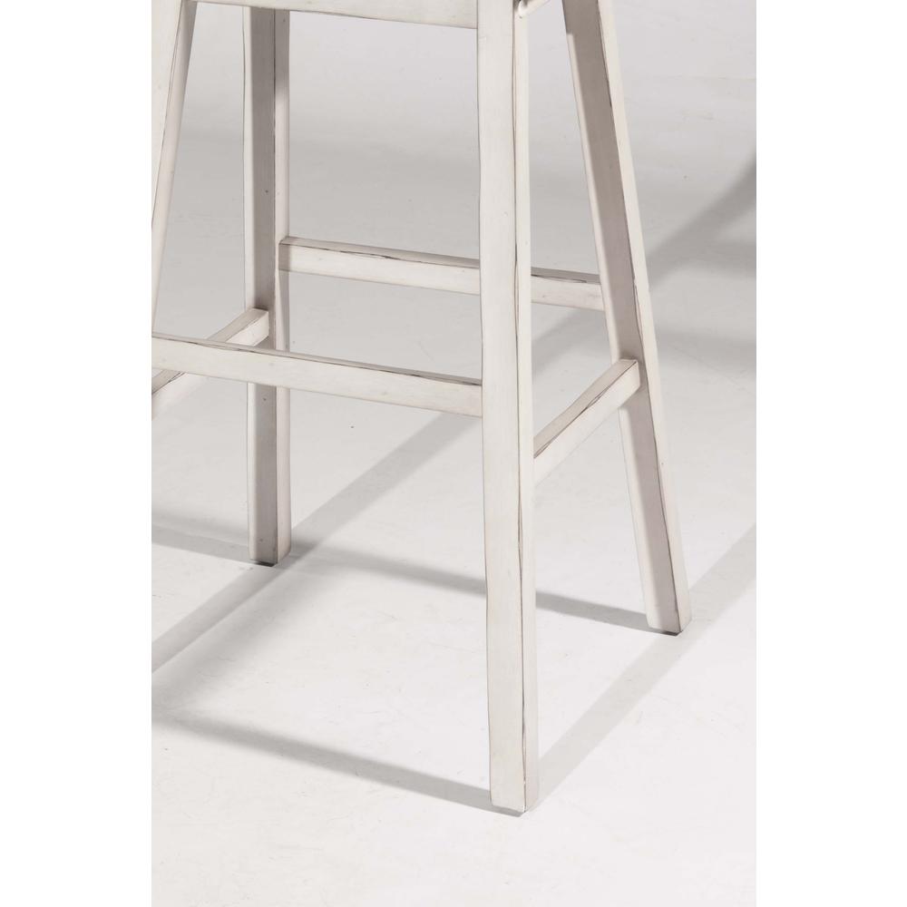 Moreno Non-Swivel Backless Counter Height Stool - Sea White Wood Finish. Picture 7