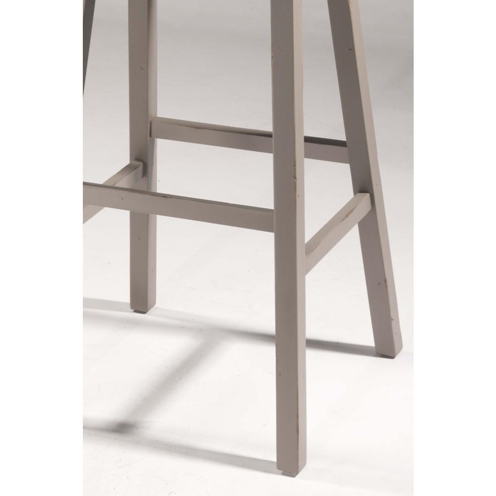 Moreno Non-Swivel Backless Counter Height Stool - Distressed Gray Wood Finish. Picture 8