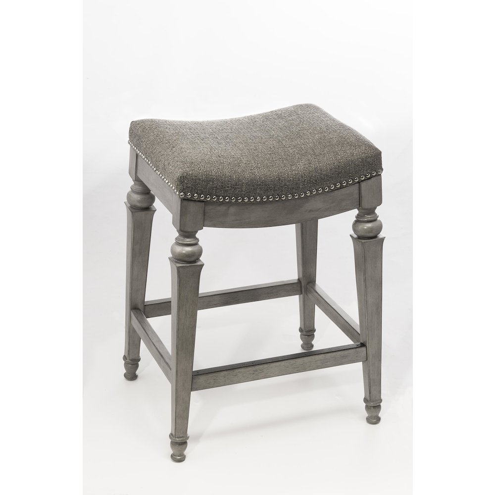 Vetrina Backless Non-Swivel Counter Height Stool, Weathered Gray. Picture 1