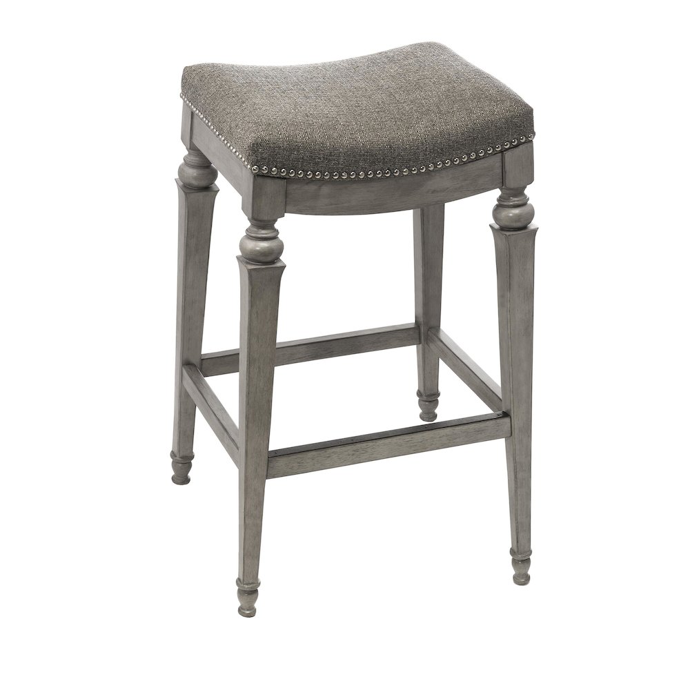 Vetrina Backless Non-Swivel Bar Height Stool, Weathered Gray. The main picture.