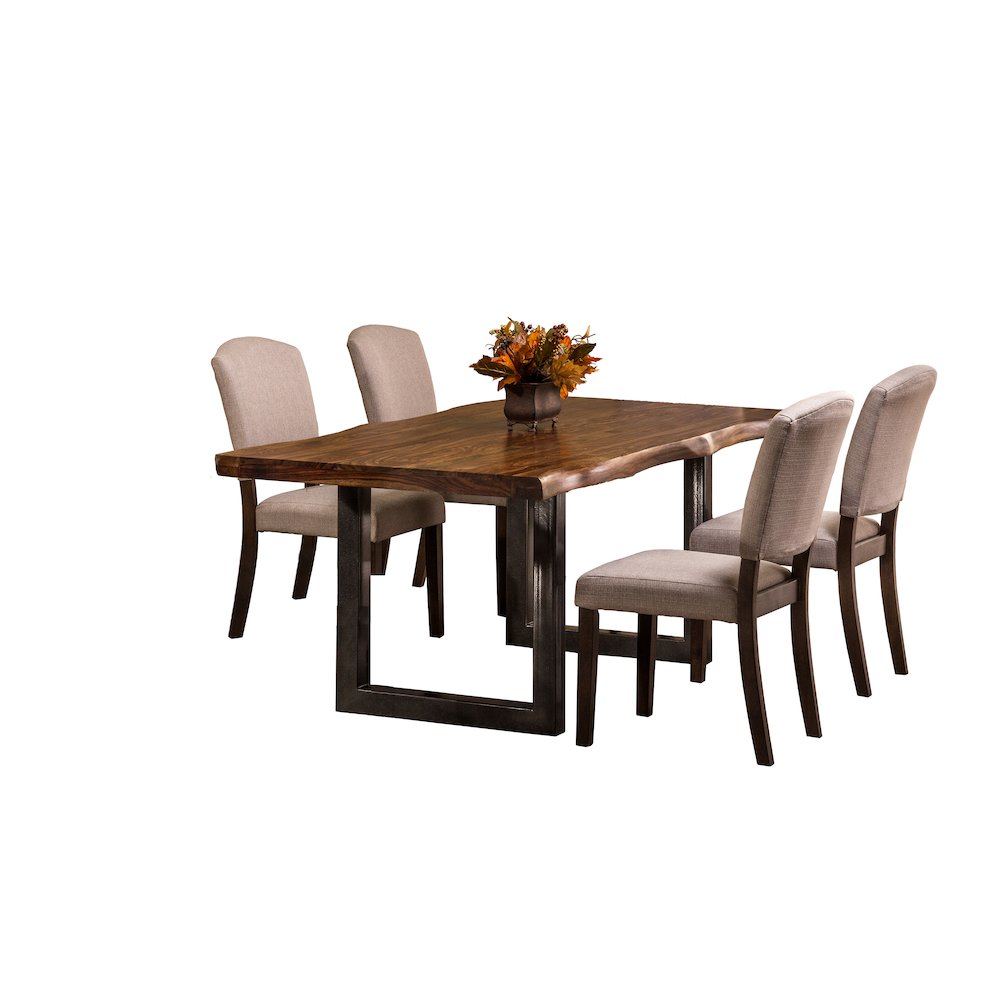 Emerson 5-Piece Rectangle Dining Set - Natural Sheesham. Picture 1