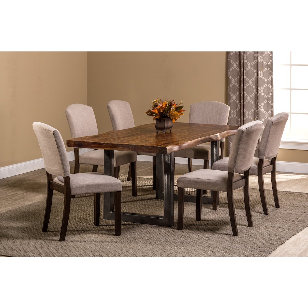Emerson 5-Piece Rectangle Dining Set - Natural Sheesham. Picture 2