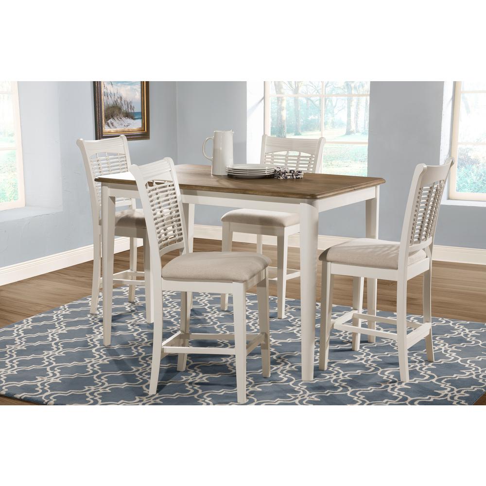 Bayberry 5 Piece Counter Height Dining Set with Non-Swivel Counter Height Stools. Picture 1