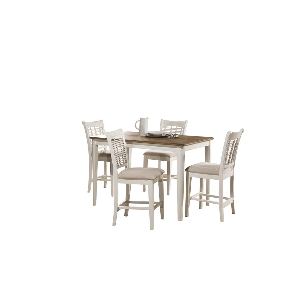 Bayberry 5 Piece Counter Height Dining Set with Non-Swivel Counter Height Stools. Picture 6