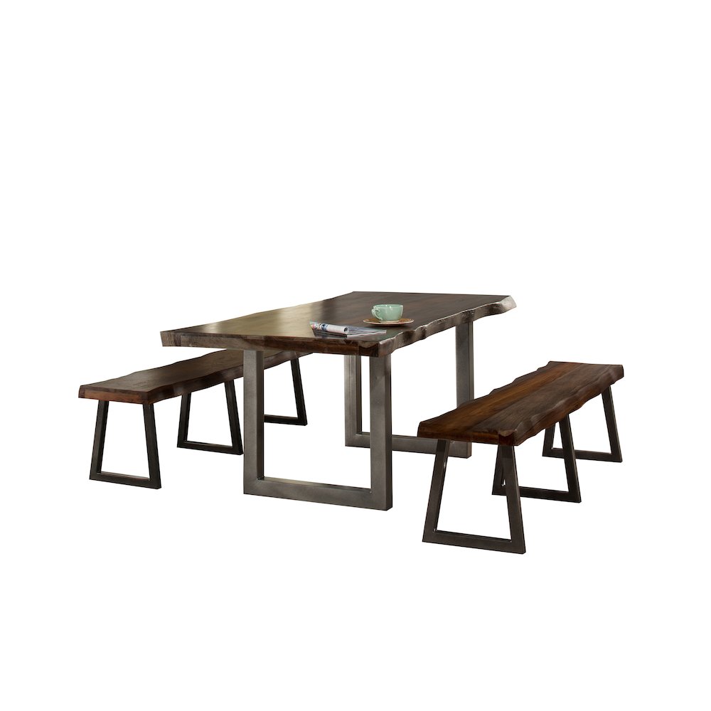Emerson Rectangle Dining Table - Gray Sheesham. Picture 4