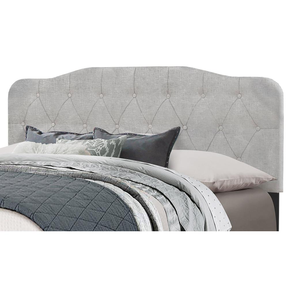 Nicole Headboard - King - Headboard Frame Not Included - Glacier Gray Fabric. Picture 3