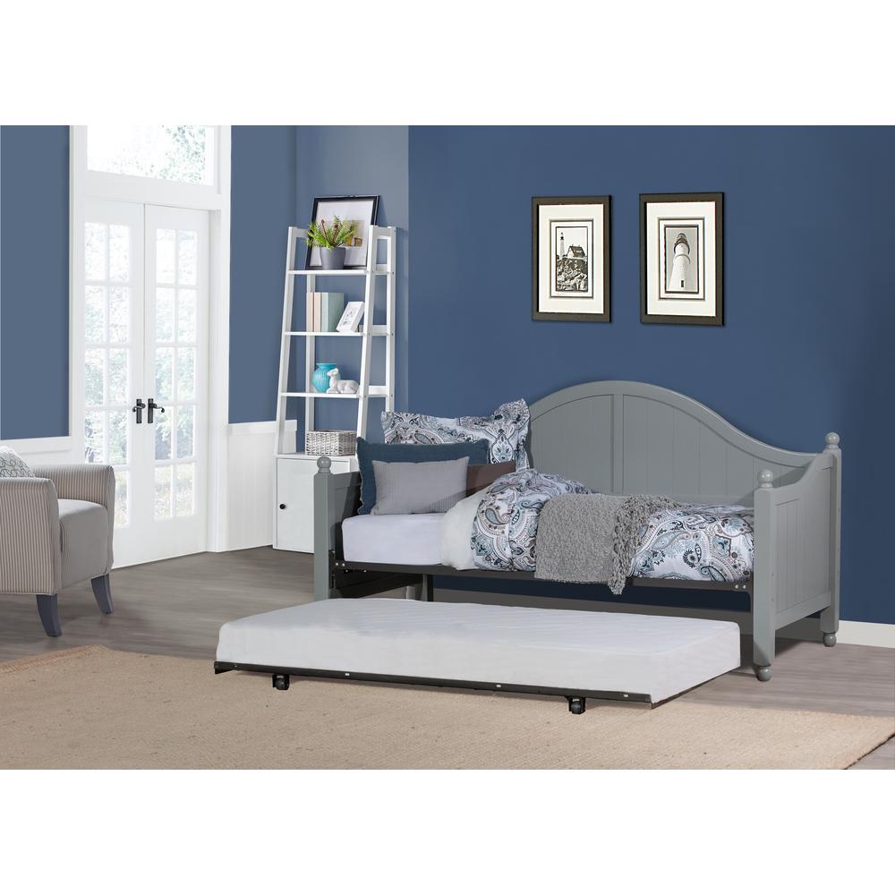 Augusta Daybed with Suspension Deck and Roll Out Trundle Unit, Gray. Picture 3