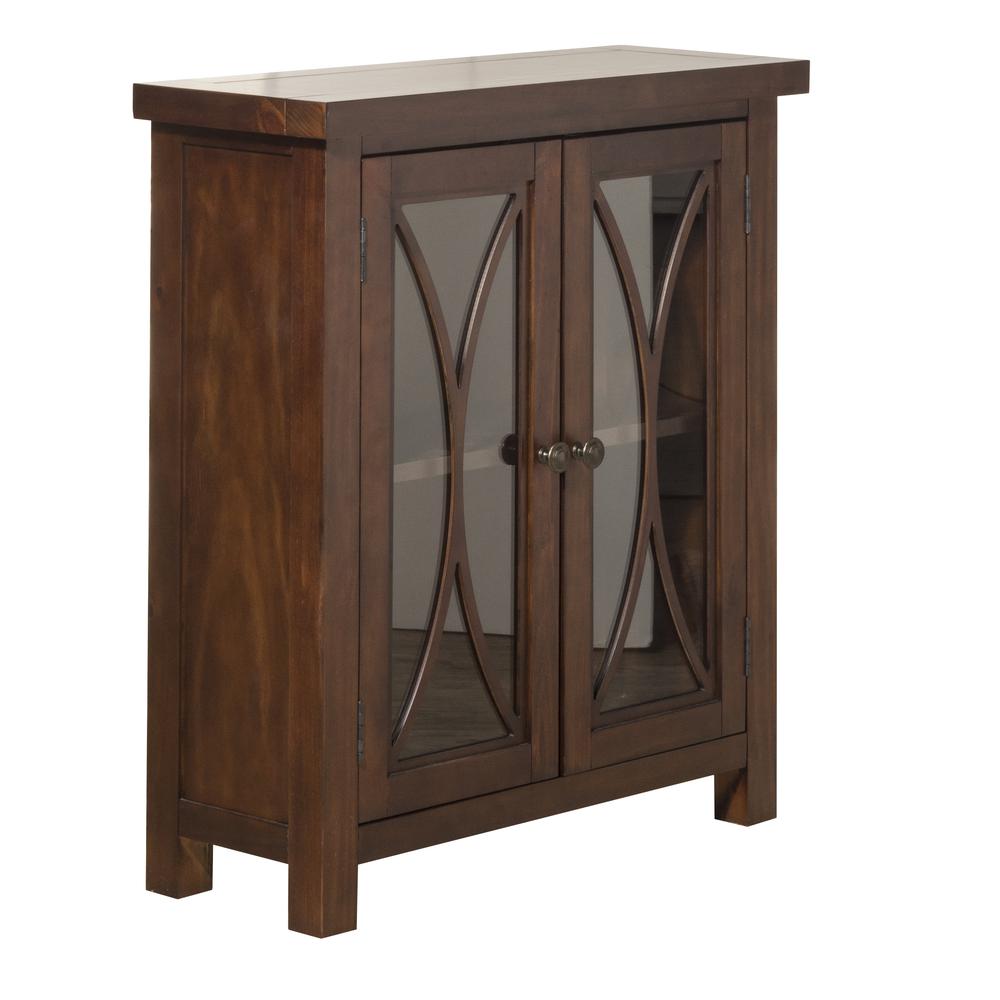 Bayside Two (2) Door Cabinet - Rustic Mahogany. Picture 1