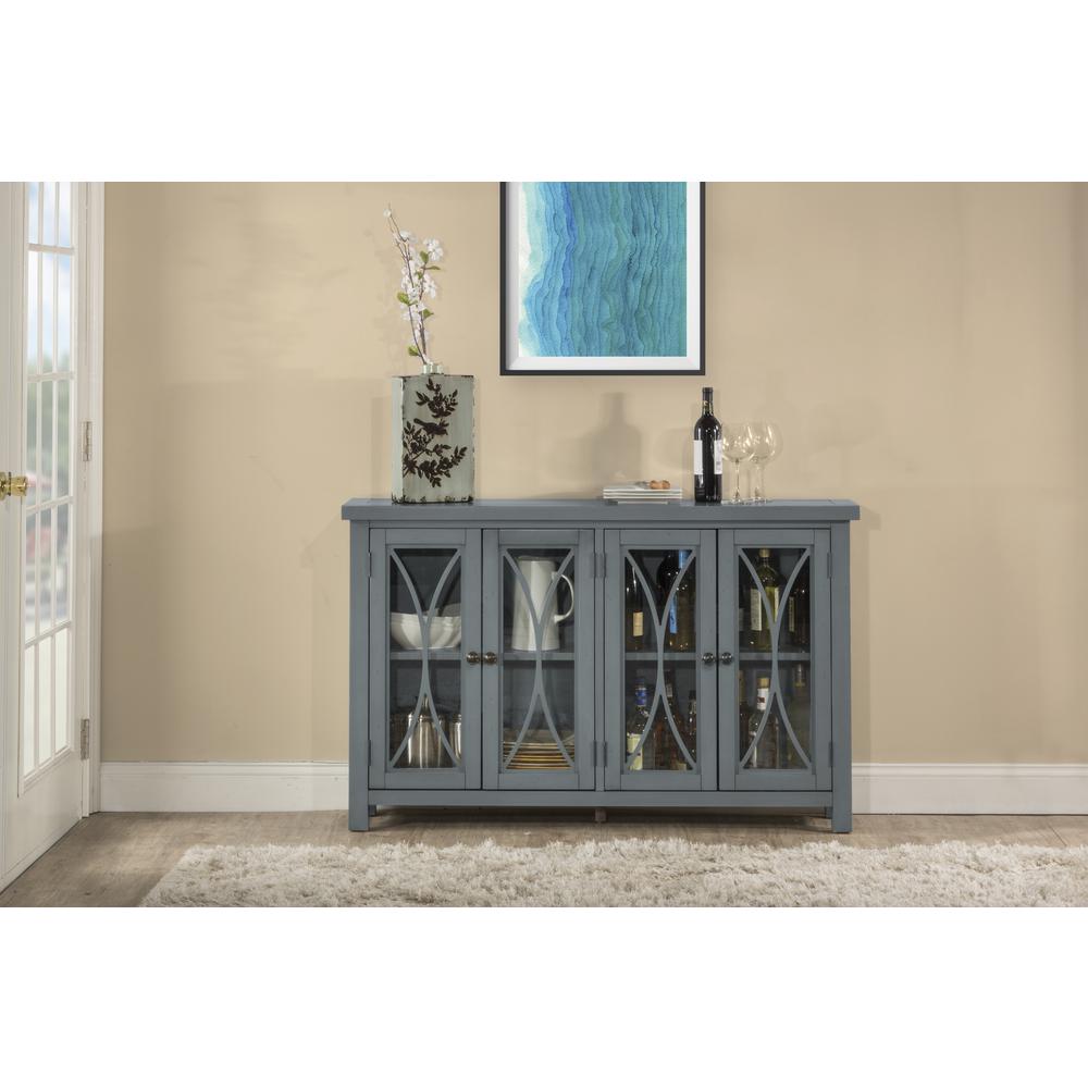 Bayside Four (4) Door Cabinet - Robin Egg Blue. Picture 2