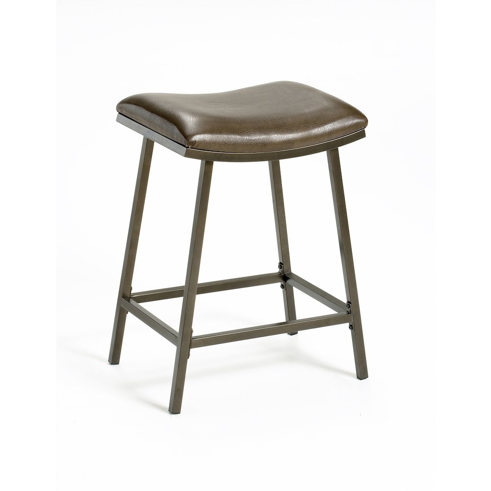 Saddle Counter Height/Bar Height Stool with Nested Leg. Picture 1