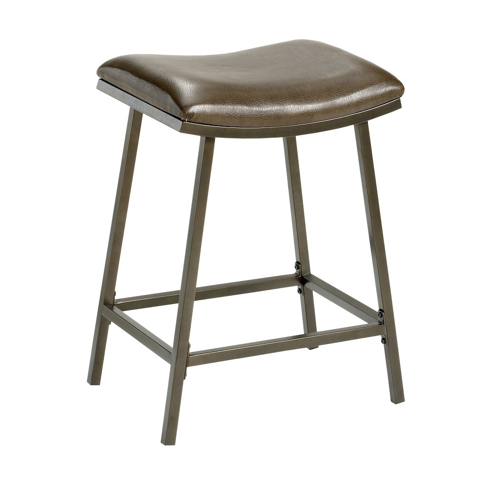 Saddle Counter Height/Bar Height Stool with Nested Leg. Picture 2