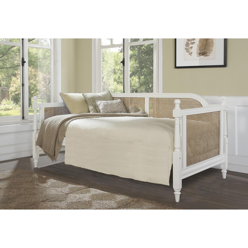 Melanie Wood and Cane Twin Daybed, White. Picture 2