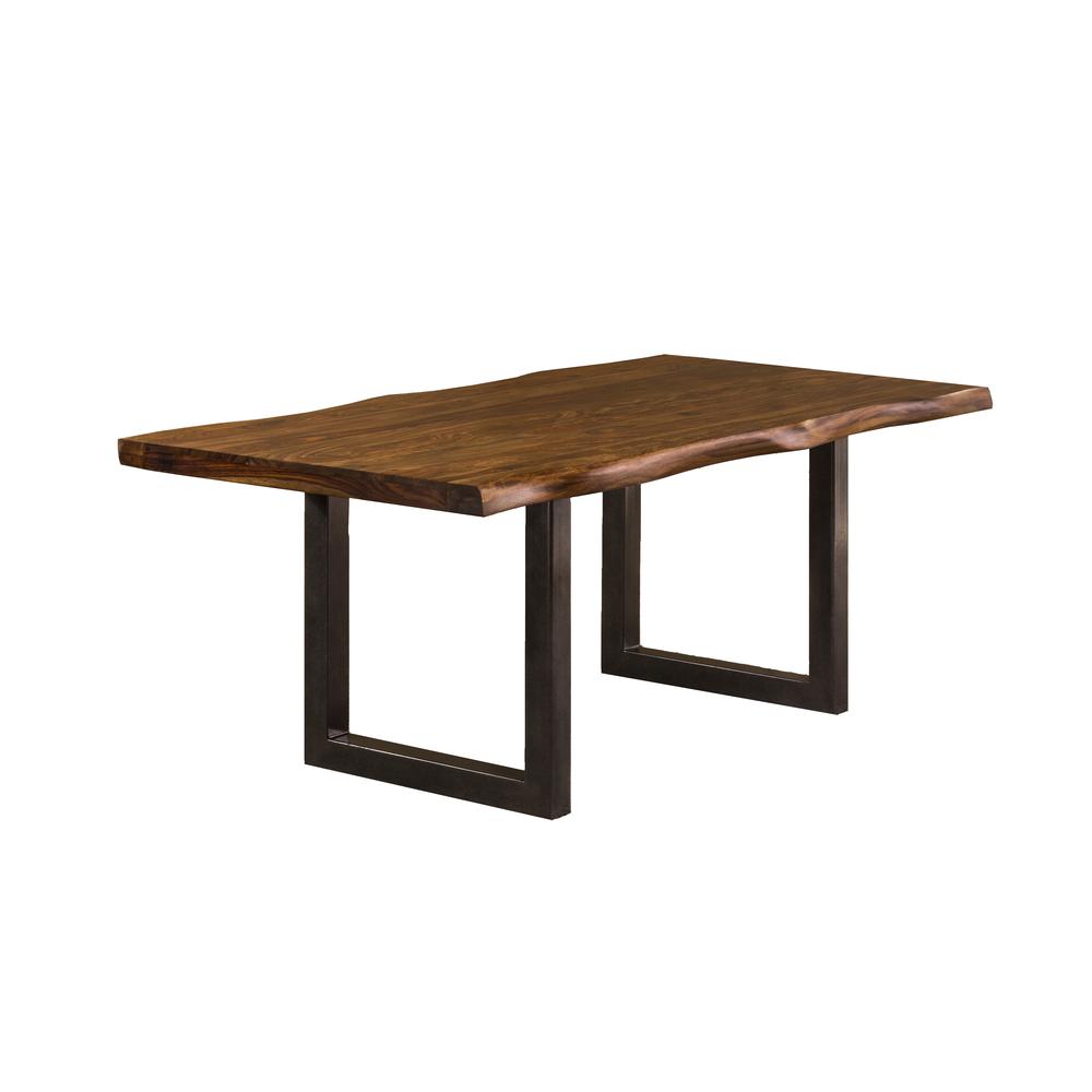 Emerson Wood Rectangle Dining Table, Natural Sheesham. Picture 1