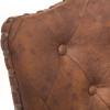 Edenwood Wood Counter Height Swivel Stool, Chocolate with Chestnut Faux Leather. Picture 5