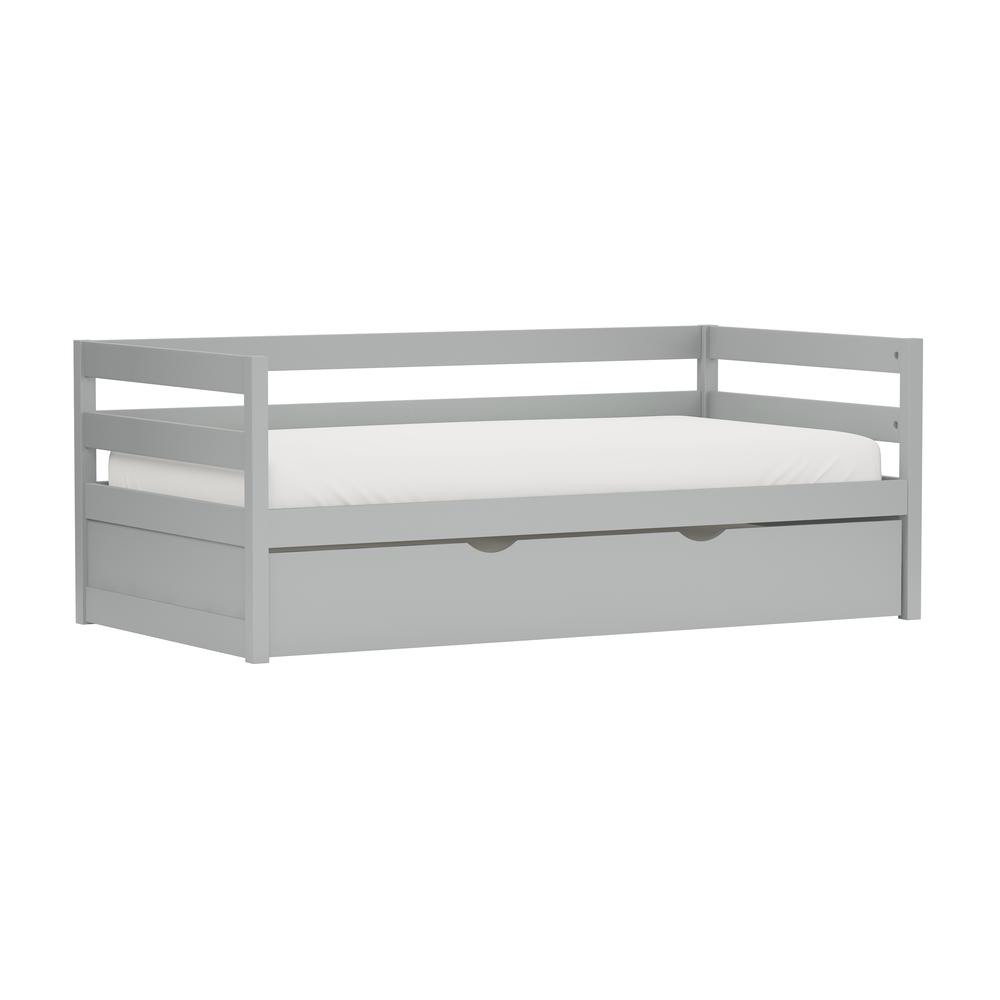 Hillsdale Kids and Teen Caspian Daybed with Trundle, Gray. Picture 1