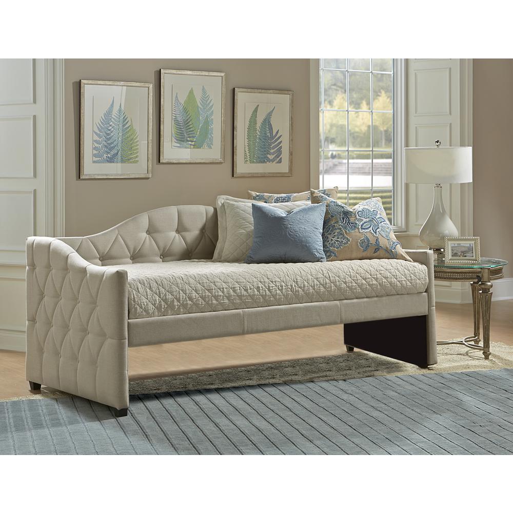 Jamie Upholstered Twin Daybed, Cream. Picture 2