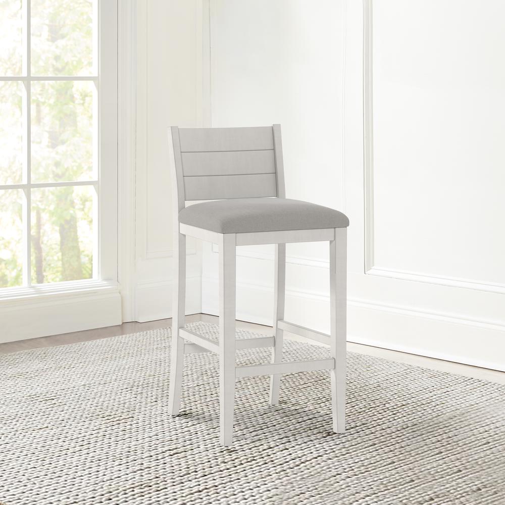 Fowler Wood Bar Height Stool, Sea White. Picture 2