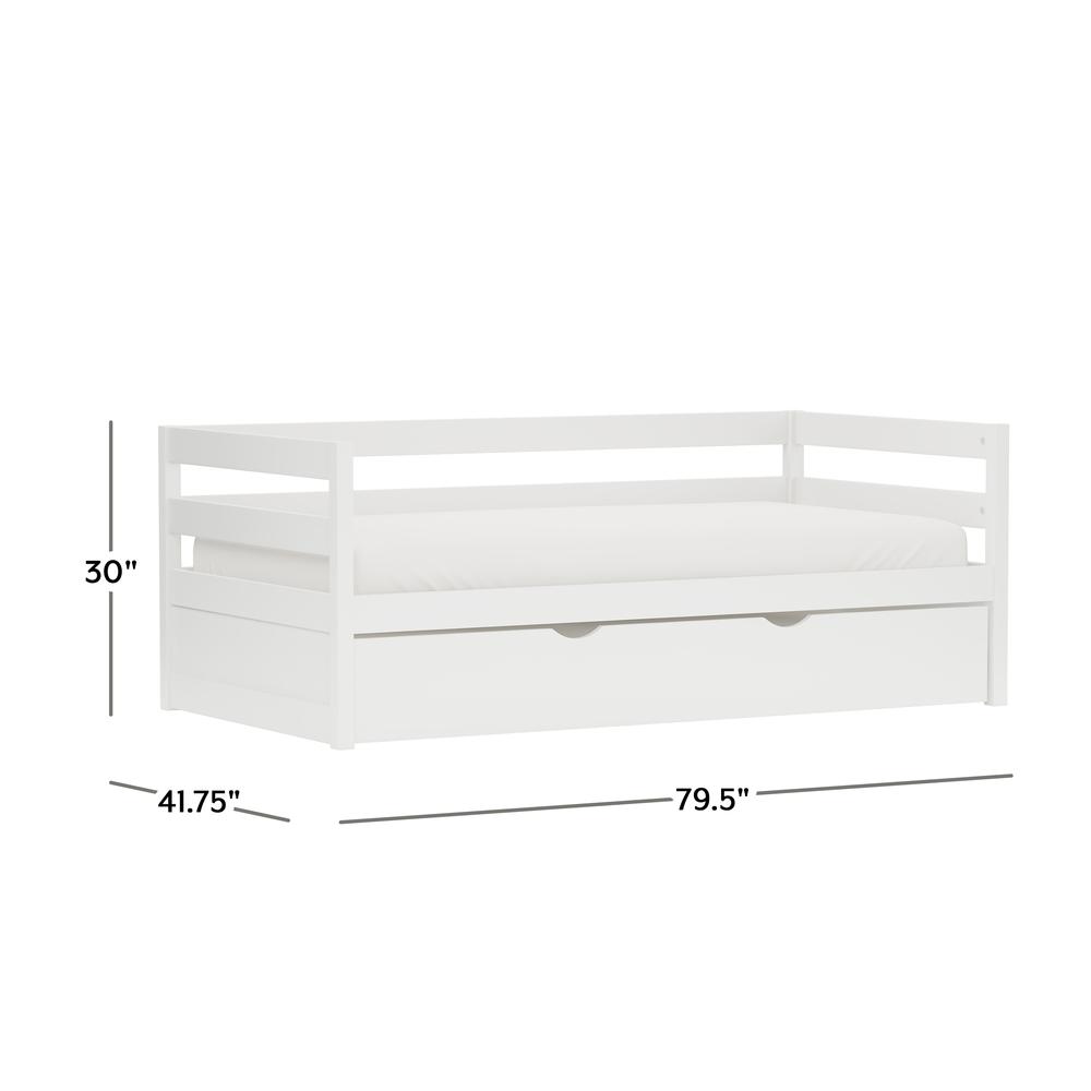 Hillsdale Kids and Teen Caspian Twin Daybed with Trundle, White. Picture 8