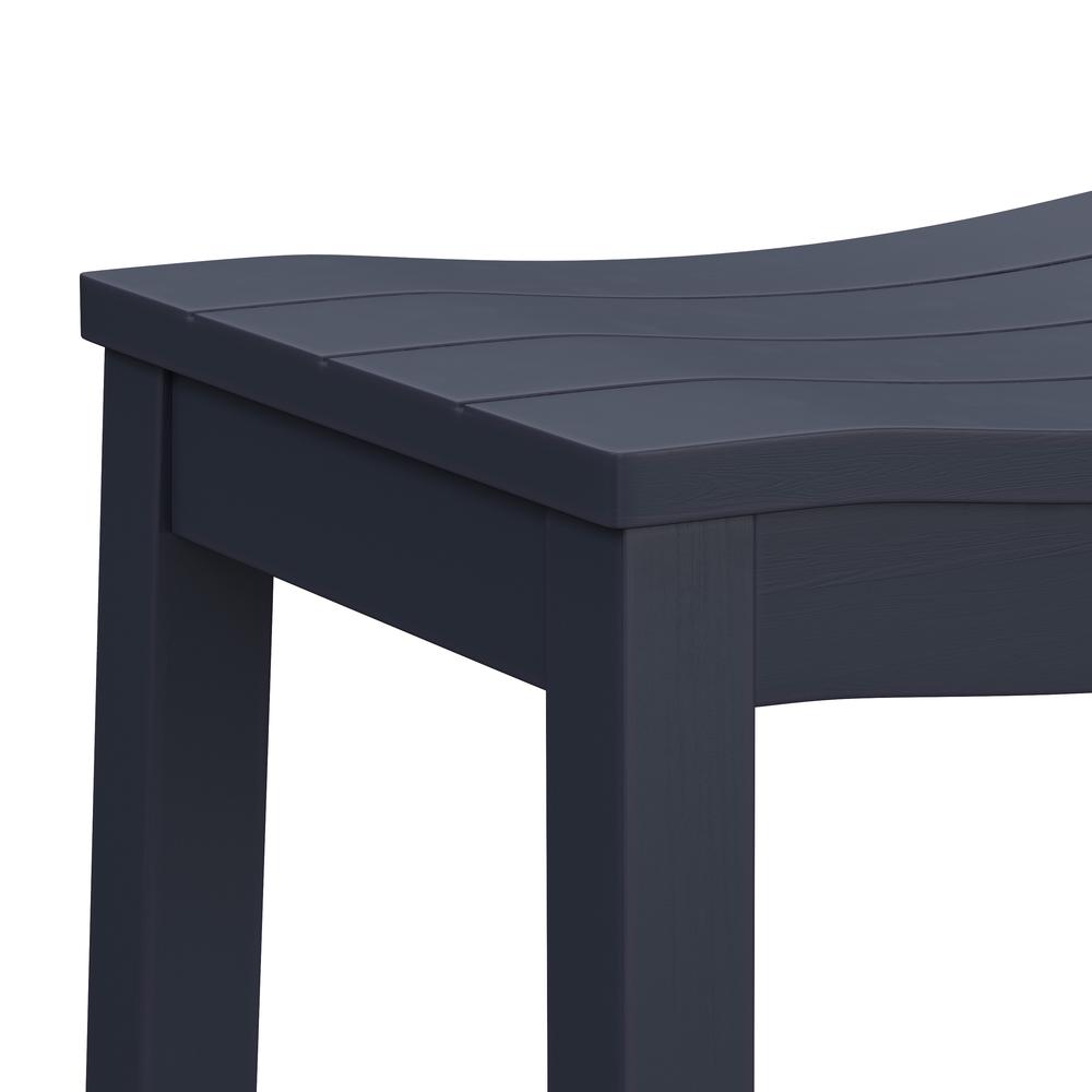 Fiddler Wood Backless Bar Height Stool, Navy. Picture 7