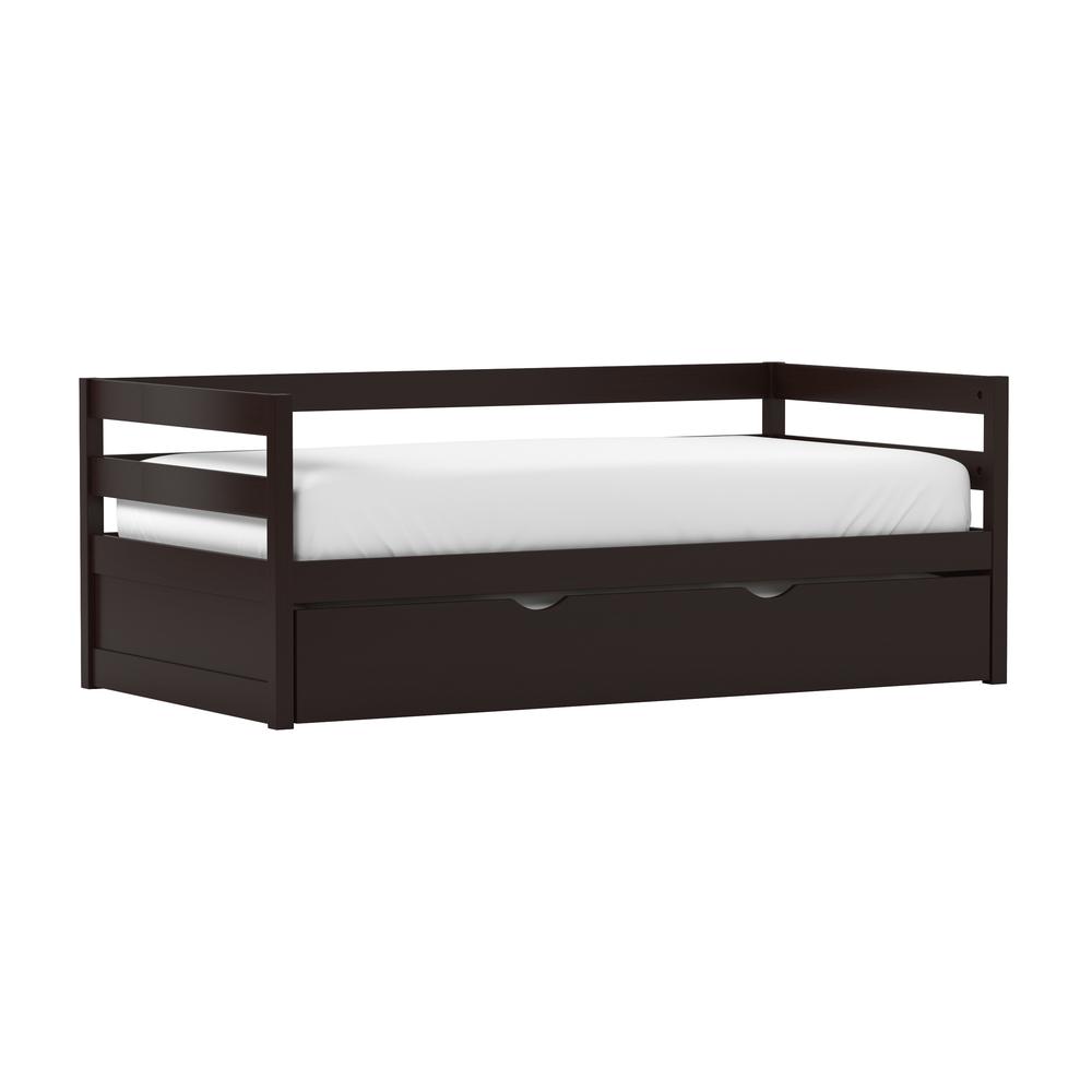 Hillsdale Kids and Teen Caspian Twin Daybed with Trundle, Chocolate. Picture 1