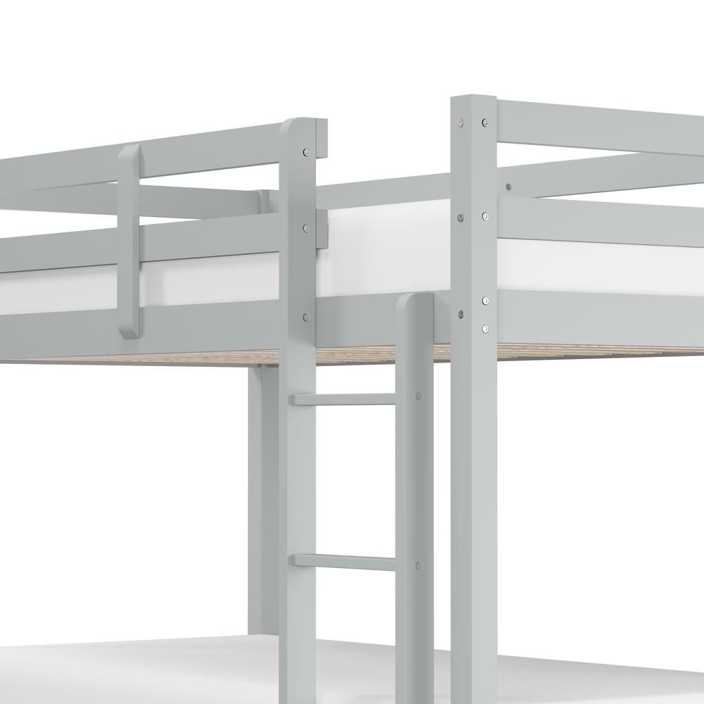Hillsdale Kids and Teen Caspian Twin Over Twin Bunk Bed, Gray. Picture 8