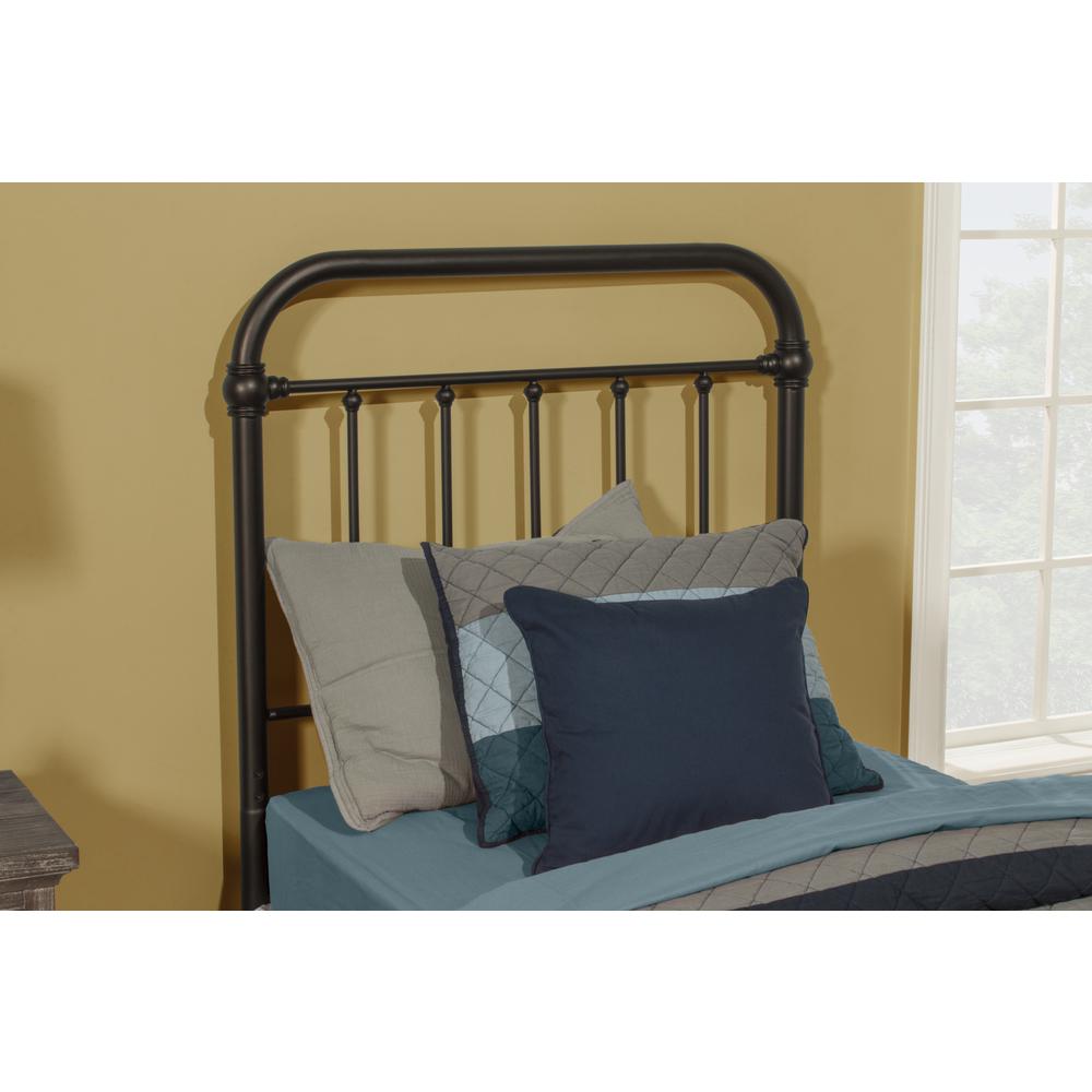 Kirkland Metal Twin Headboard with Frame, Dark Bronze. Picture 2