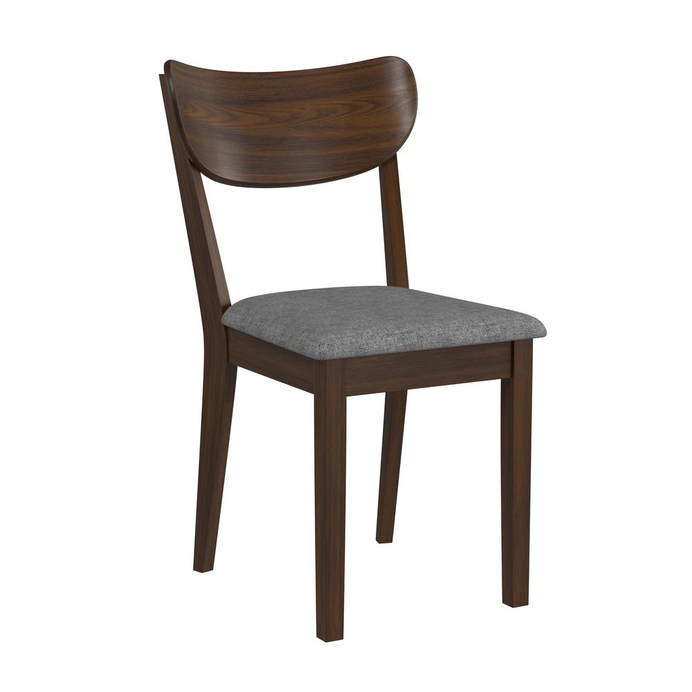 San Marino Side Dining Chair with Wood Back, Set of 2, Chestnut. Picture 6
