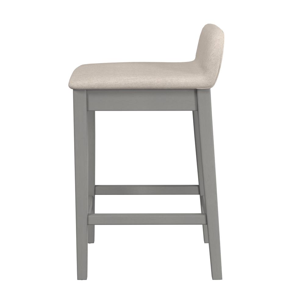 Maydena Wood Counter Height Stool, Distressed Gray. Picture 5