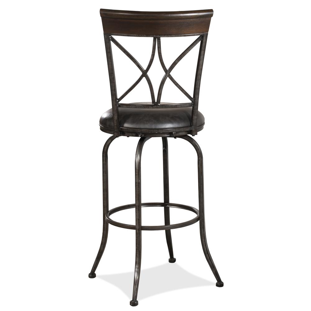 Killona Metal Bar Height Swivel Stool, Antique Pewter. Picture 2