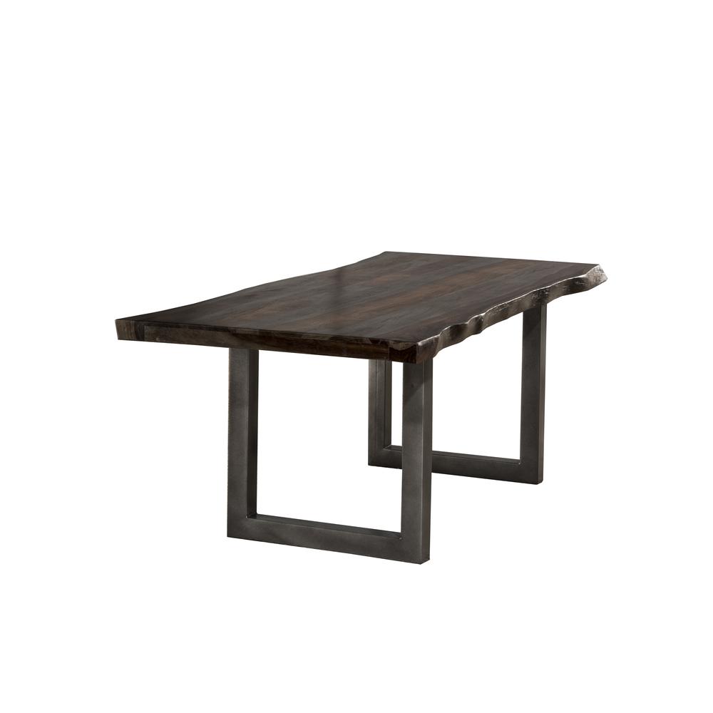 Emerson Wood Rectangle Dining Table, Gray Sheesham. Picture 1