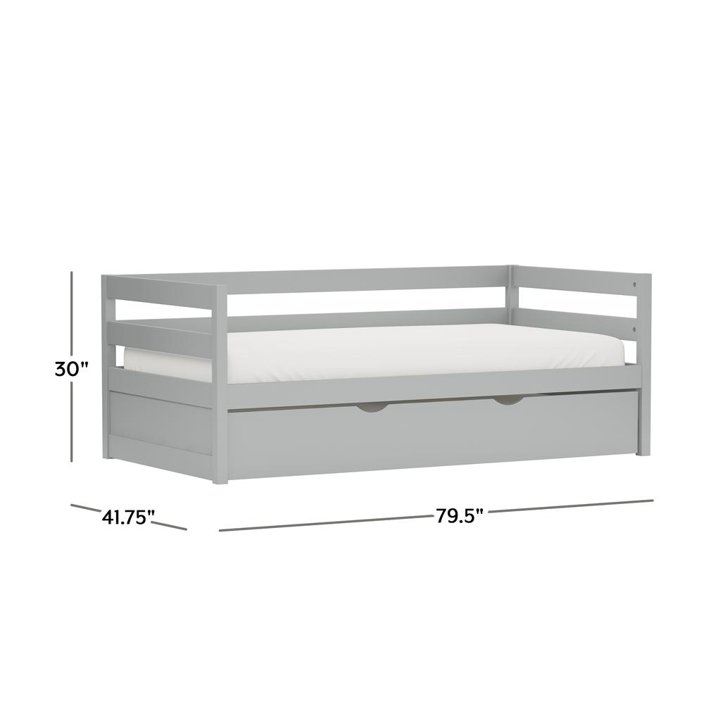 Hillsdale Kids and Teen Caspian Daybed with Trundle, Gray. Picture 8