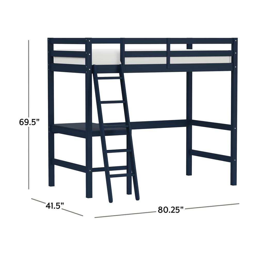 Hillsdale Kids and Teen Caspian Twin Loft Bed, Navy. Picture 6
