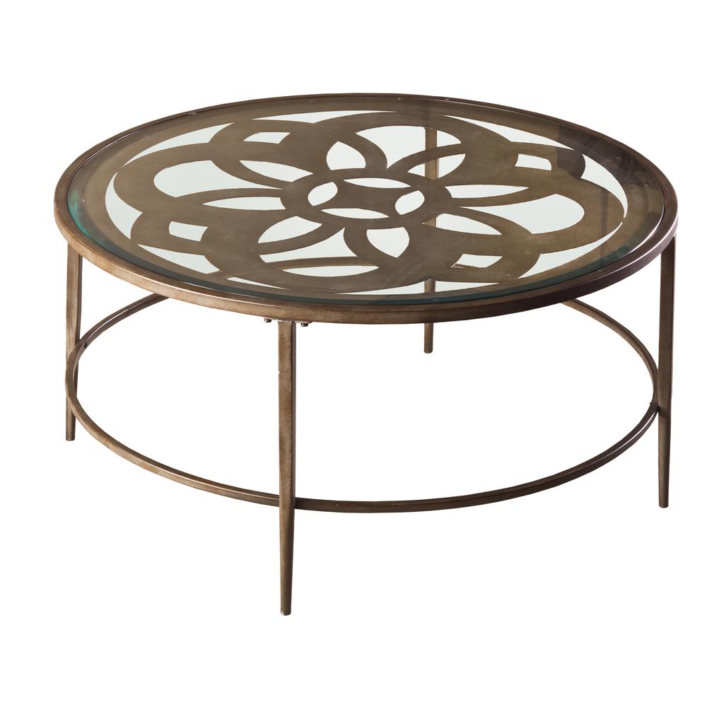 Marsala Metal Coffee Table, Gray with Brown Rub. Picture 1