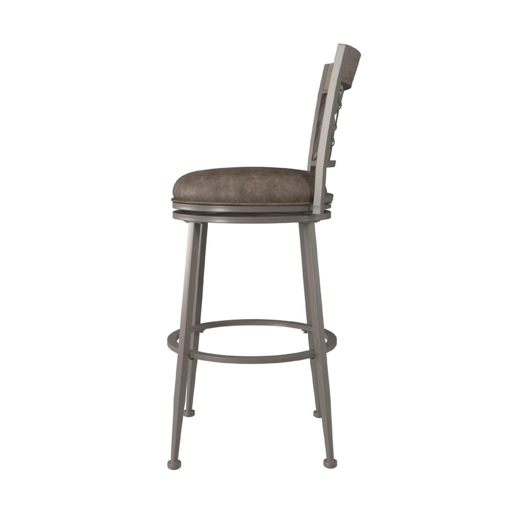 Hutchinson Metal Bar Height Swivel Stool, Pewter. Picture 5