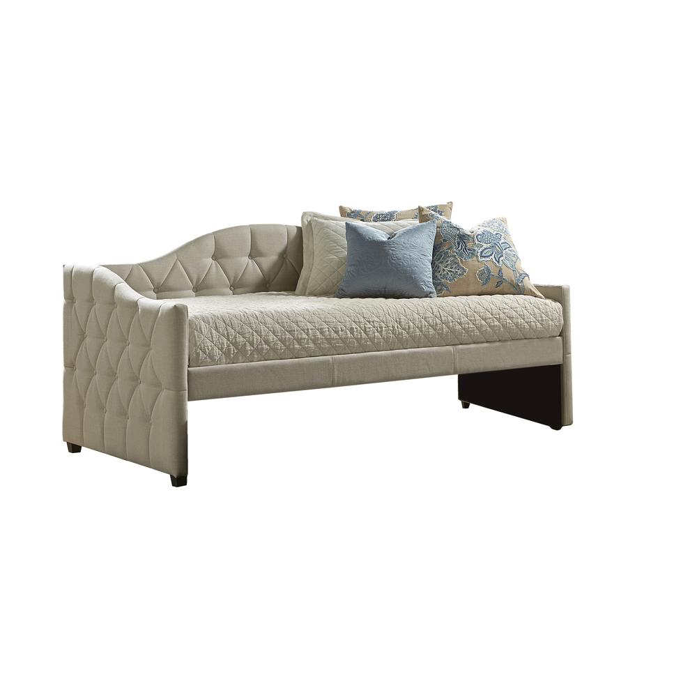 Jamie Upholstered Twin Daybed, Cream. Picture 1